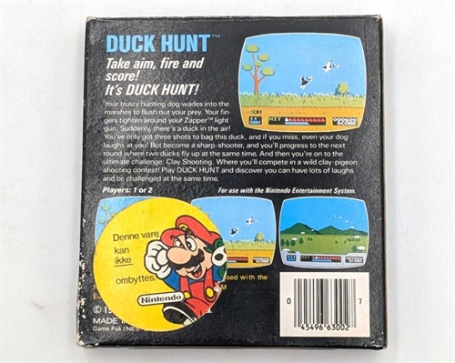 Duck Hunt - Small Box - Complete In Box - (EEC) - NES Spil (B Grade) (Genbrug)